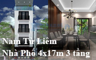  Thiết kế mẫu nhà phố đẹp 3 tầng 4x17m hiện đại